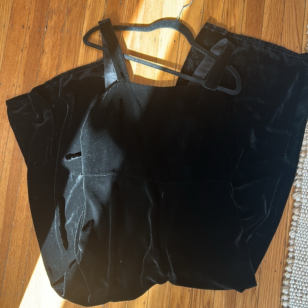 Madewell Black Velvet Jumpsuit - Picture 5 of 6